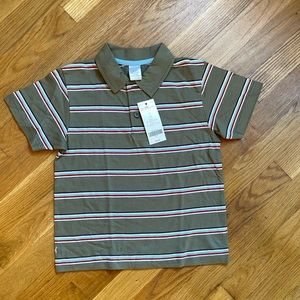 Gymboree Boys Green Striped Polo